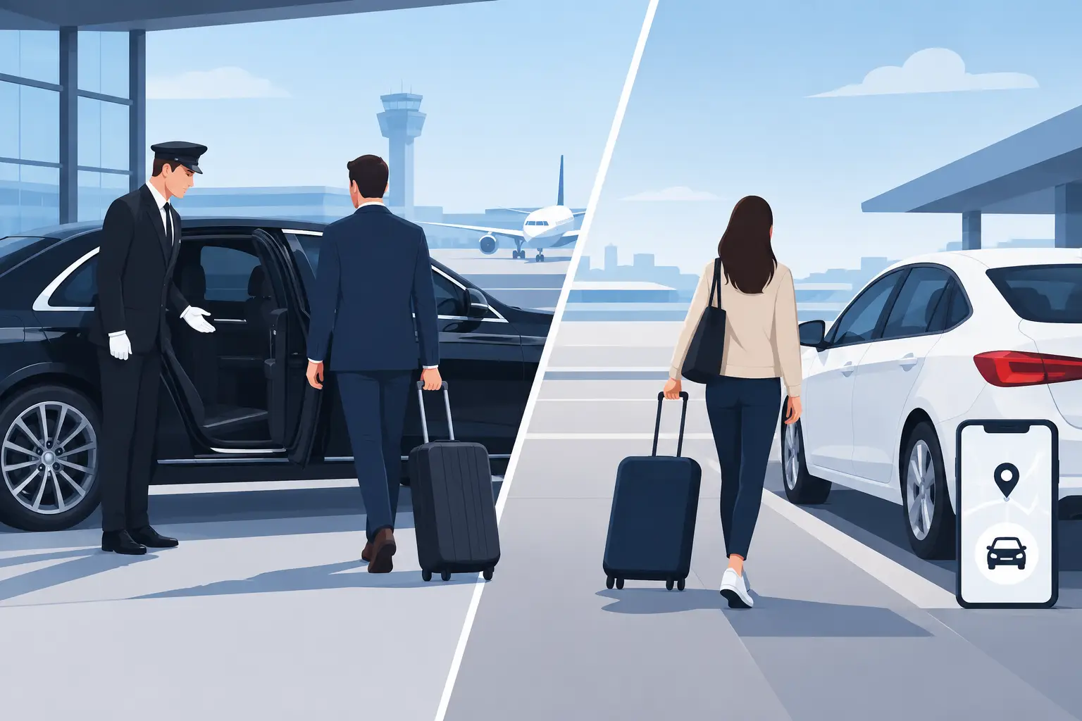 Chauffeur Versus Rideshare for Airport Travel